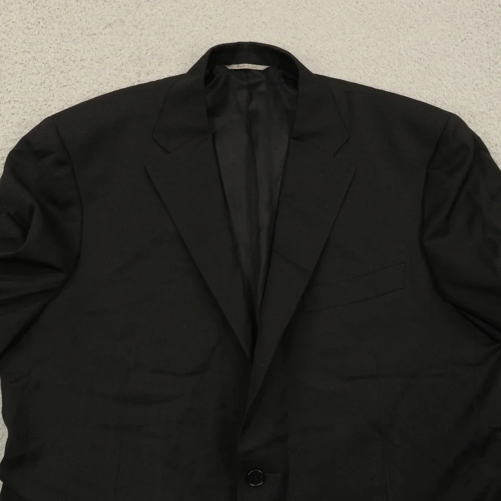 Canali 1934 Blazer 44L Wool Black 2 Button Formal Jacket Italian Made Vented